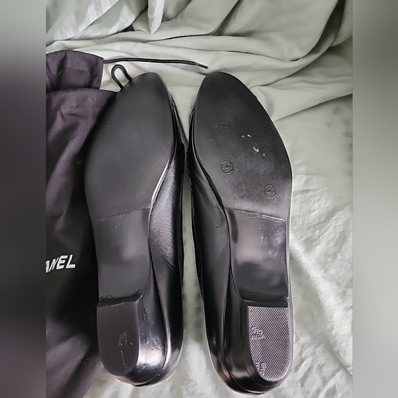 Authentic Chanel Black Ruffle ballerina ballet flats sz 41 10/10.5 - Picture 10 of 10